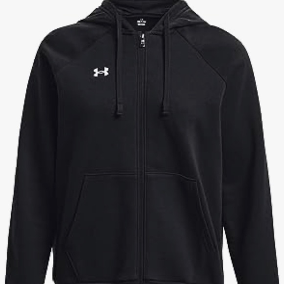 Under Armour Sweaters Under Armour L6809 Womens Black Rival Fleece Fullzip Hoodie Size Xs